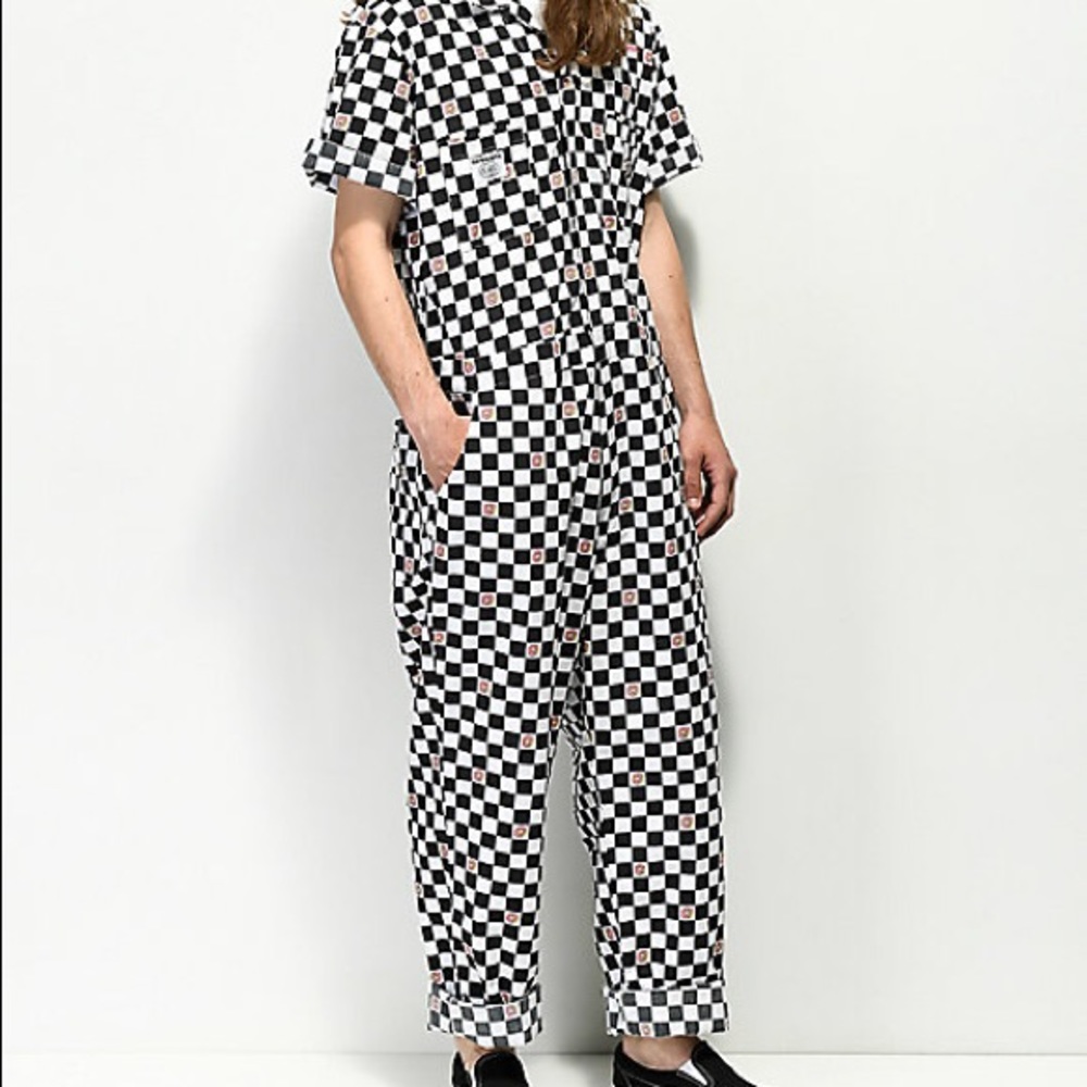 Odd future donut checkered jumpsuit